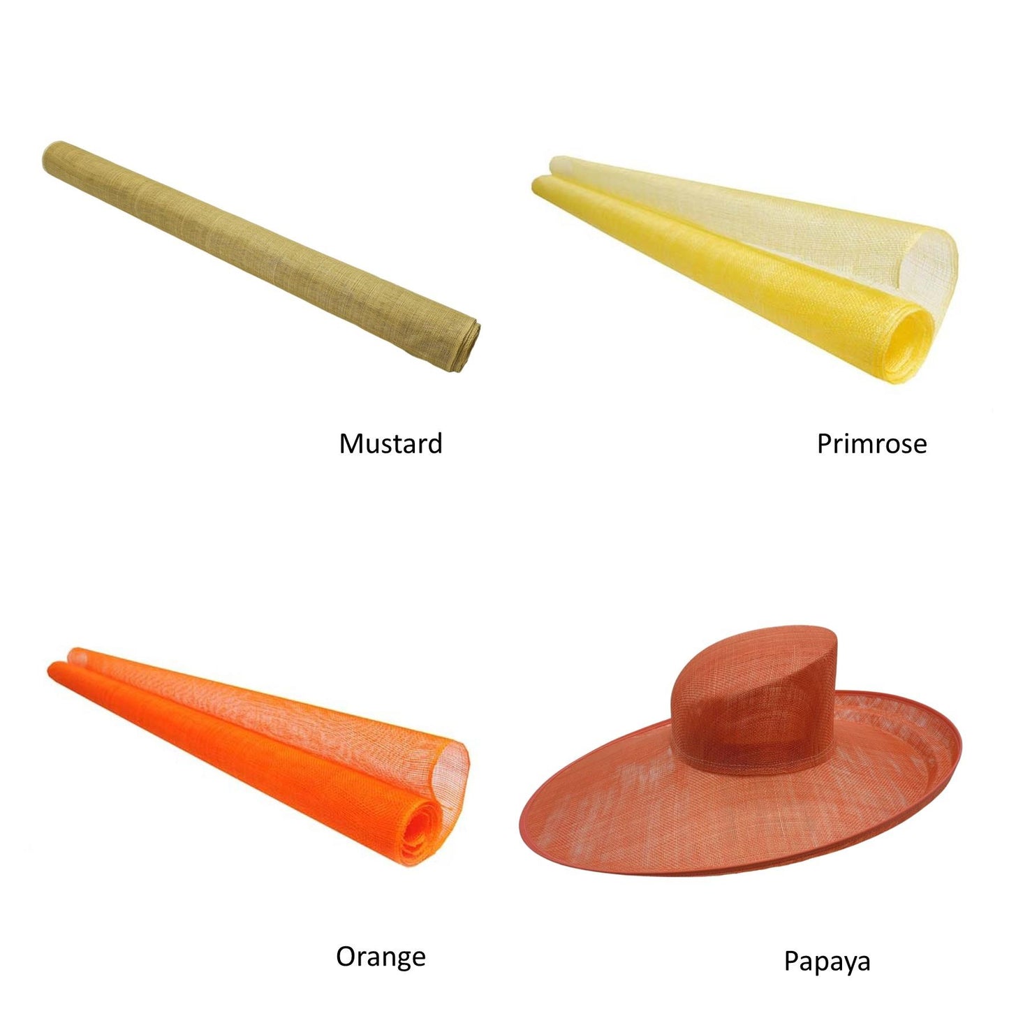 UK Made to Order Huge Sinamay Side Sweep Step Edge Brim Edge Slant Crown 46x40cm - HA086