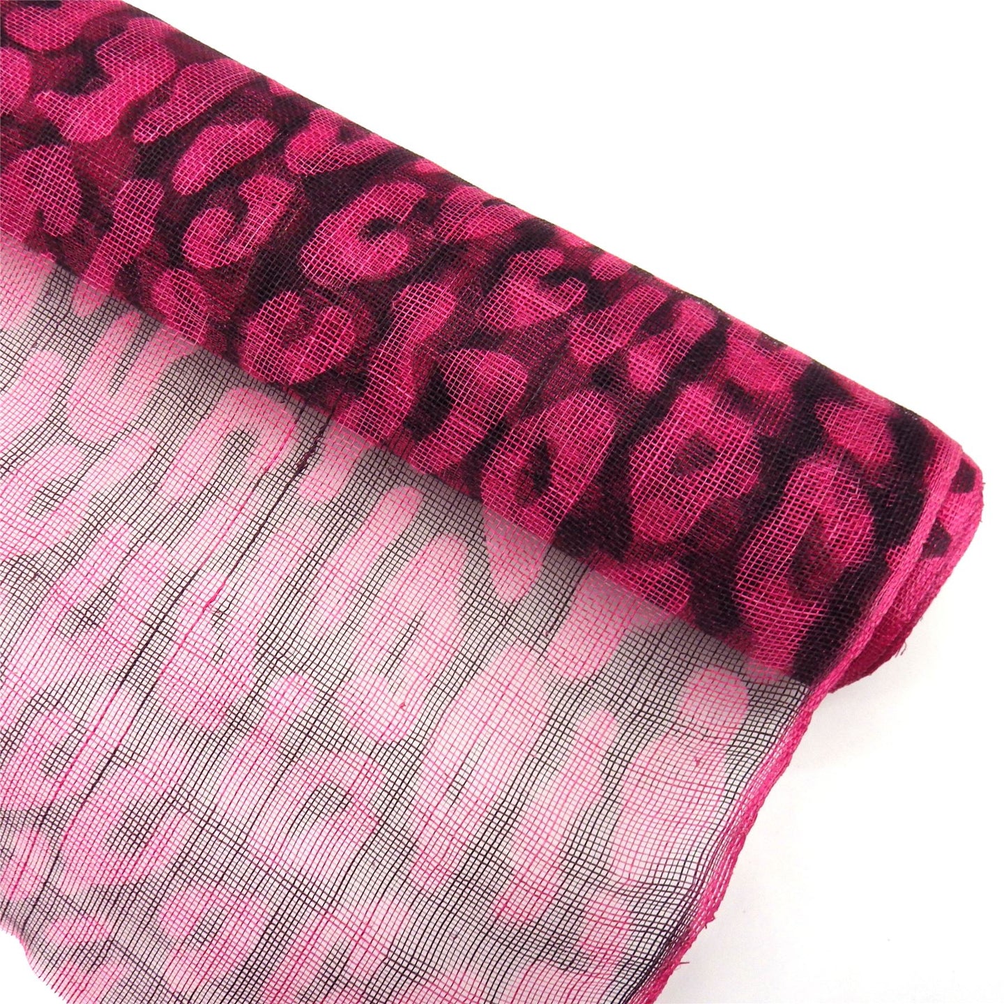 Large Leopard Print Sinamay 90cm x 1m FS044