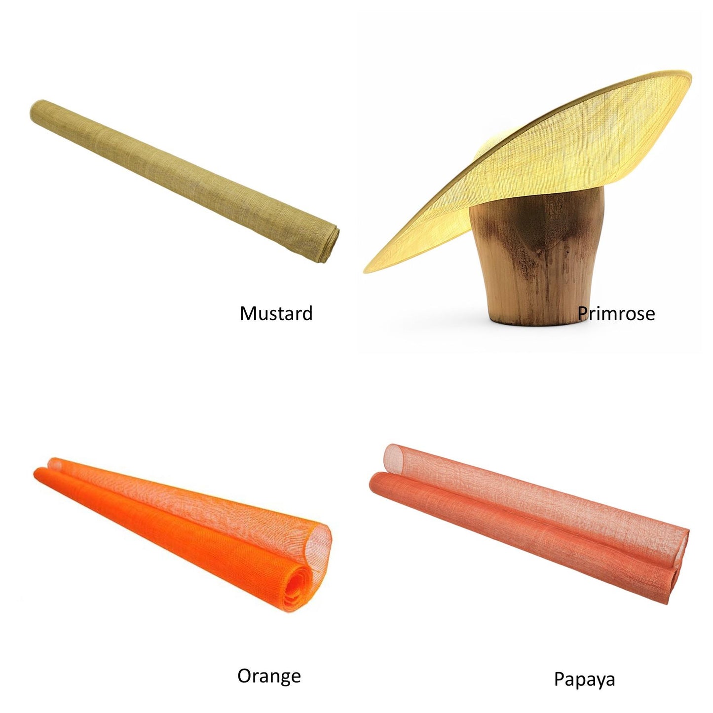 UK Made to Order Huge Sinamay Side Sweep Extended Brim Round Crown 45x50cm - HA089