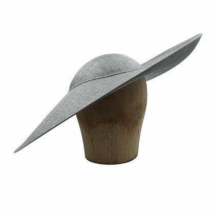 UK Made to Order Huge Sinamay Side Sweep Round Crown 46cm - HA084