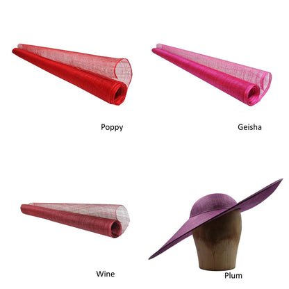 UK Made to Order Huge Sinamay Side Sweep Round Crown 46cm - HA084