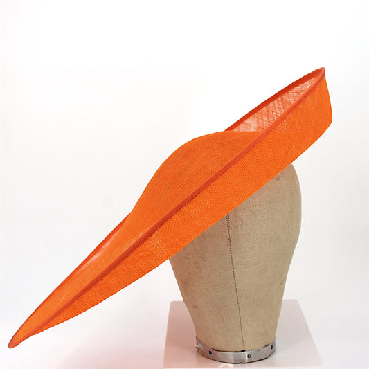 UK Made Sinamay Sharp Side Sweep Hat Base 44x40cm - HA104