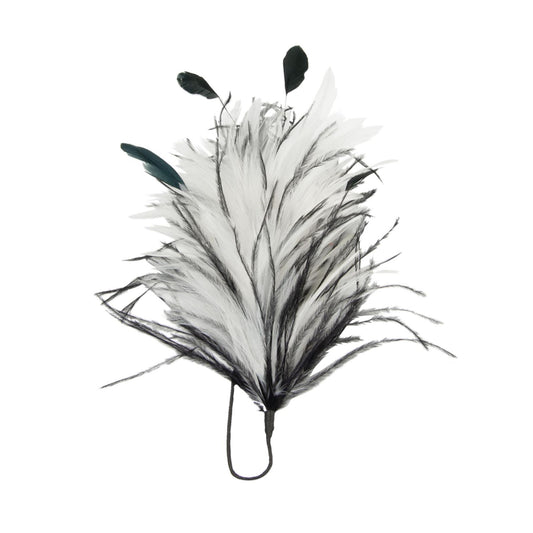 Ivory Black Ostrich Hackle & Coq Mount FM043
