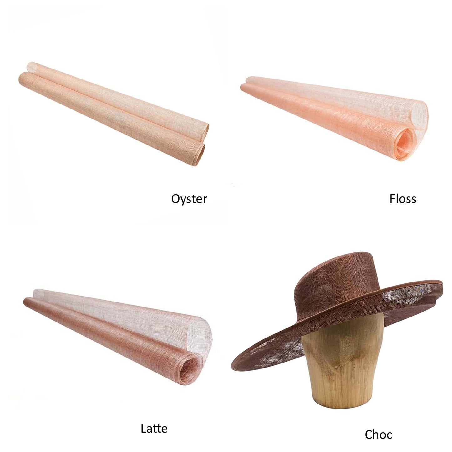 UK Made to Order Huge Sinamay Side Sweep Step Edge Brim Edge Slant Crown 46x40cm - HA086