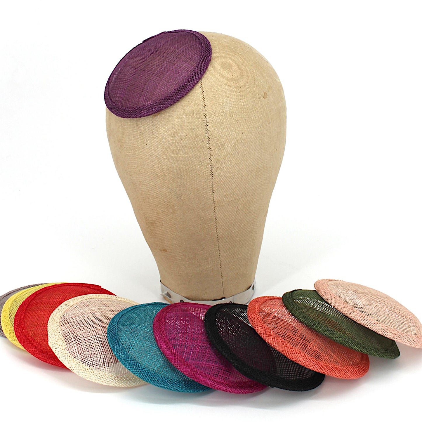 Sinamay Straw Round Fascinator Base 10.5cm - HB007