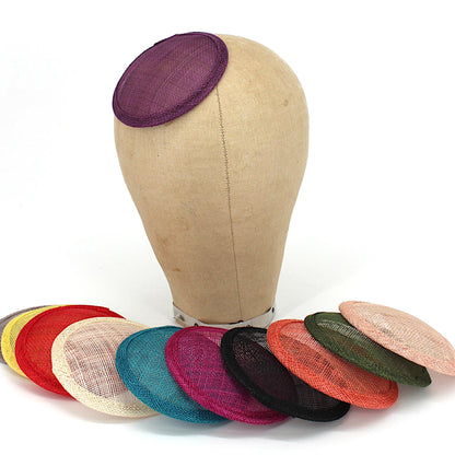 Sinamay Straw Round Fascinator Base 10.5cm - HB007