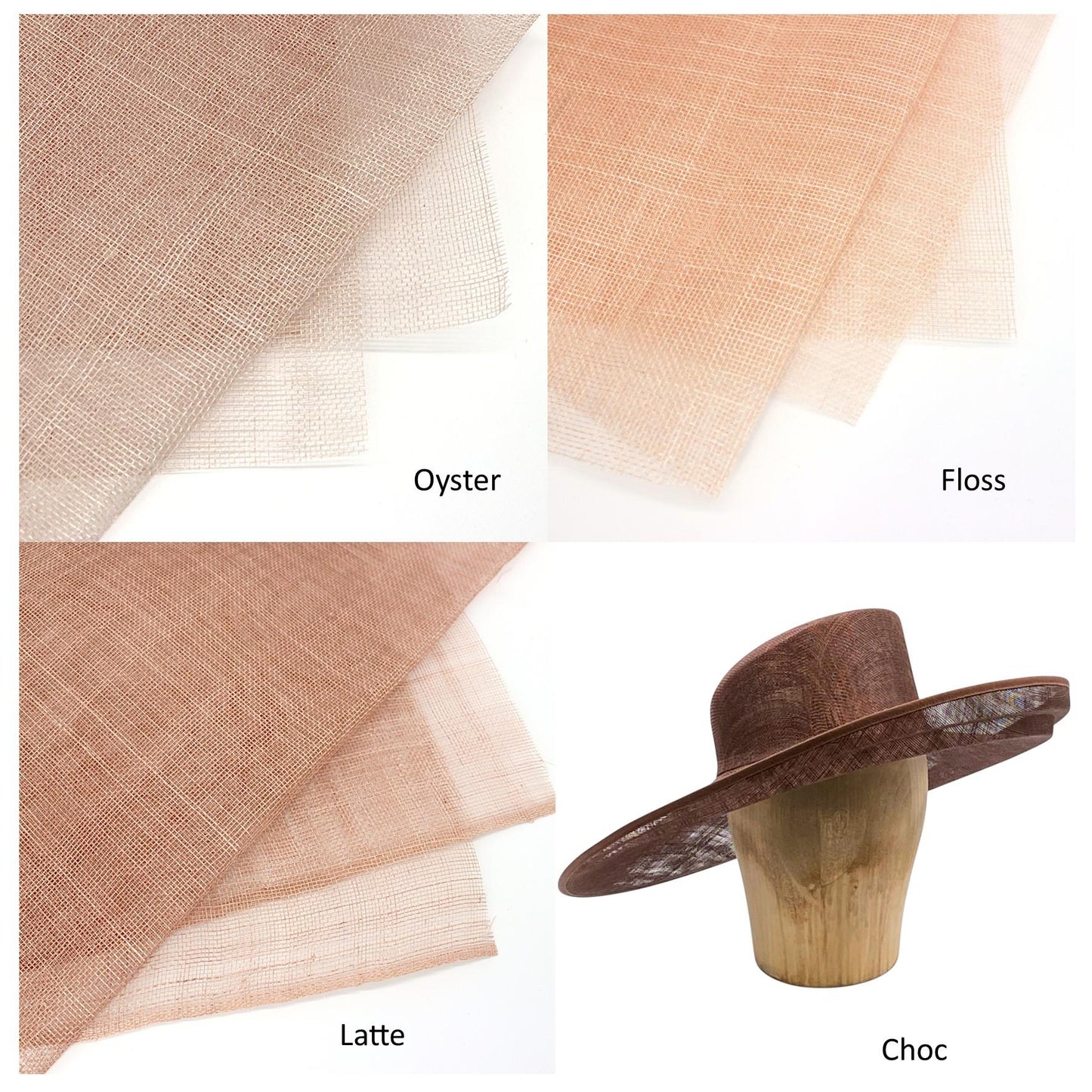 UK Made to Order Huge Sinamay Side Sweep Step Edge Brim Edge Slant Crown 46x40cm - HA086