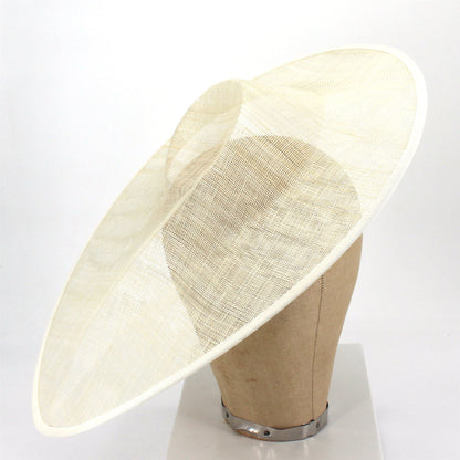 UK Made Sinamay Wide Pointed Saucer Fascinator Base HA036