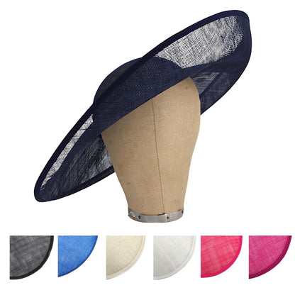UK Made Sinamay Side Sweep Hat Base 42cm - HA102