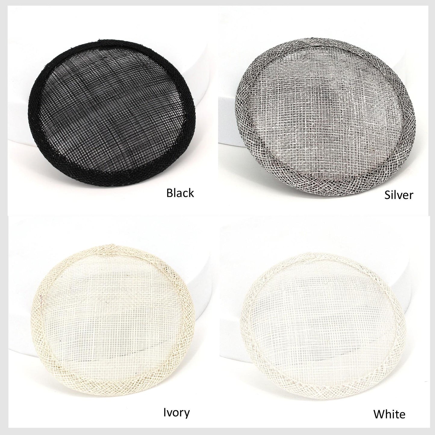 Sinamay Straw Round Fascinator Base 10.5cm - HB007