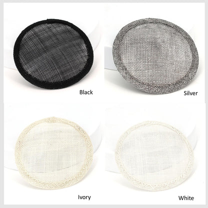 Sinamay Straw Round Fascinator Base 10.5cm - HB007