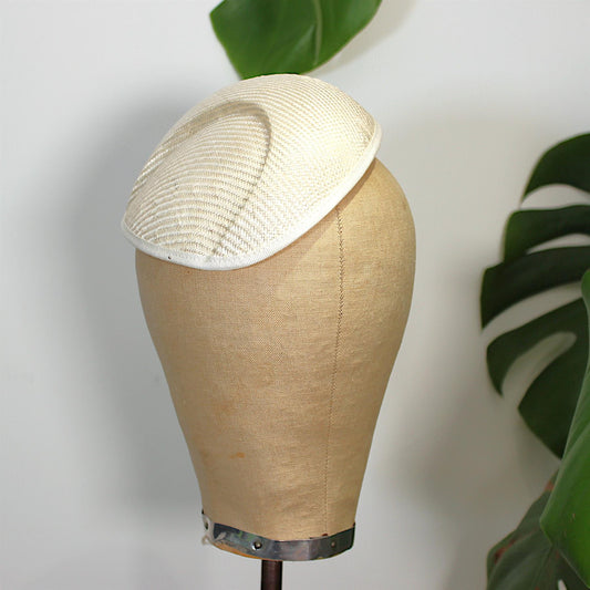 UK Made Domed Straw Hat Base 19x15.5cm HA033