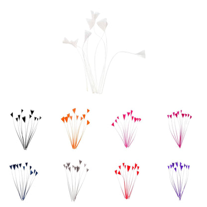 Stripped Turkey Feathers x 10pcs - FE004