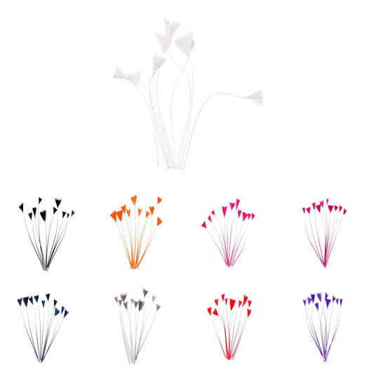 Stripped Turkey Feathers x 10pcs - FE004