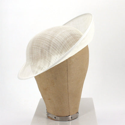 UK Made Sinamay Small Rounded Up Brim Fascinator Base HA035