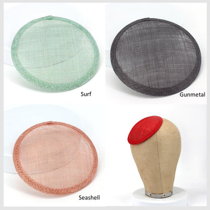 Sinamay Straw Round Fascinator Base 13.5cm - HB008