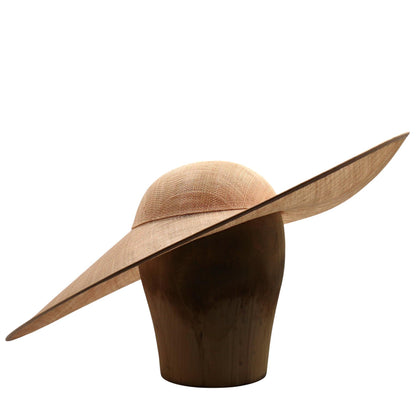 UK Made To Order Huge Sinamay Side Sweep Round Crown HA084