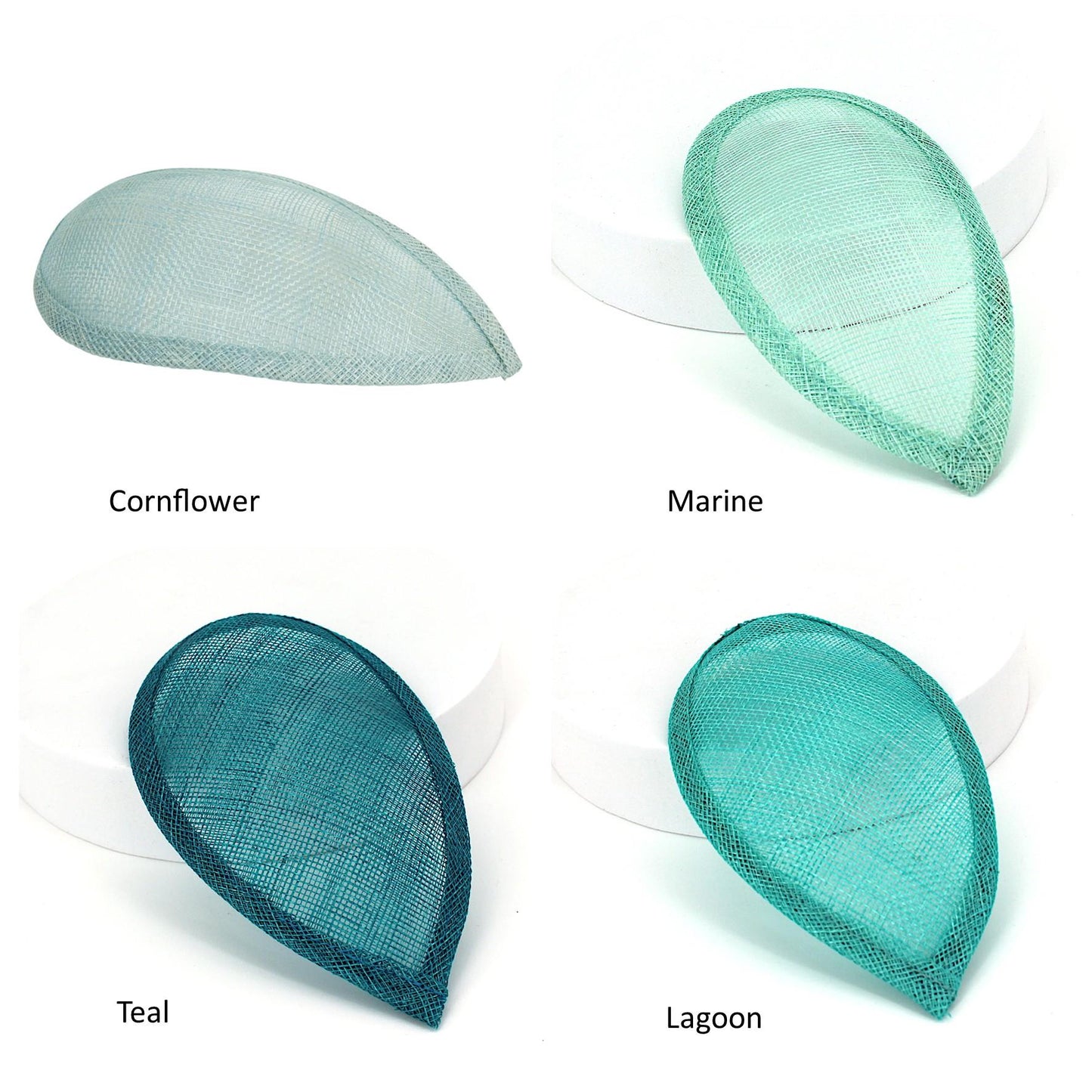Sinamay Teardrop Fascinator Base 16cm - HB016