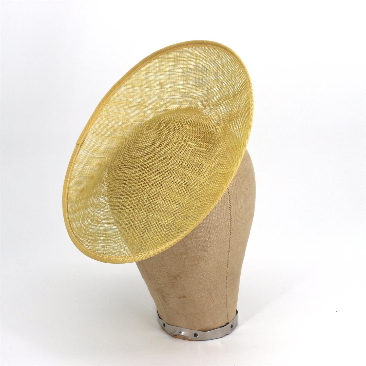 UK Made Sinamay Sweep Saucer Fascinator Base 26x26cm - HA012