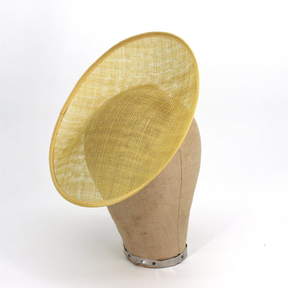 UK Made Sinamay Sweep Saucer Fascinator Base 26x26cm - HA012