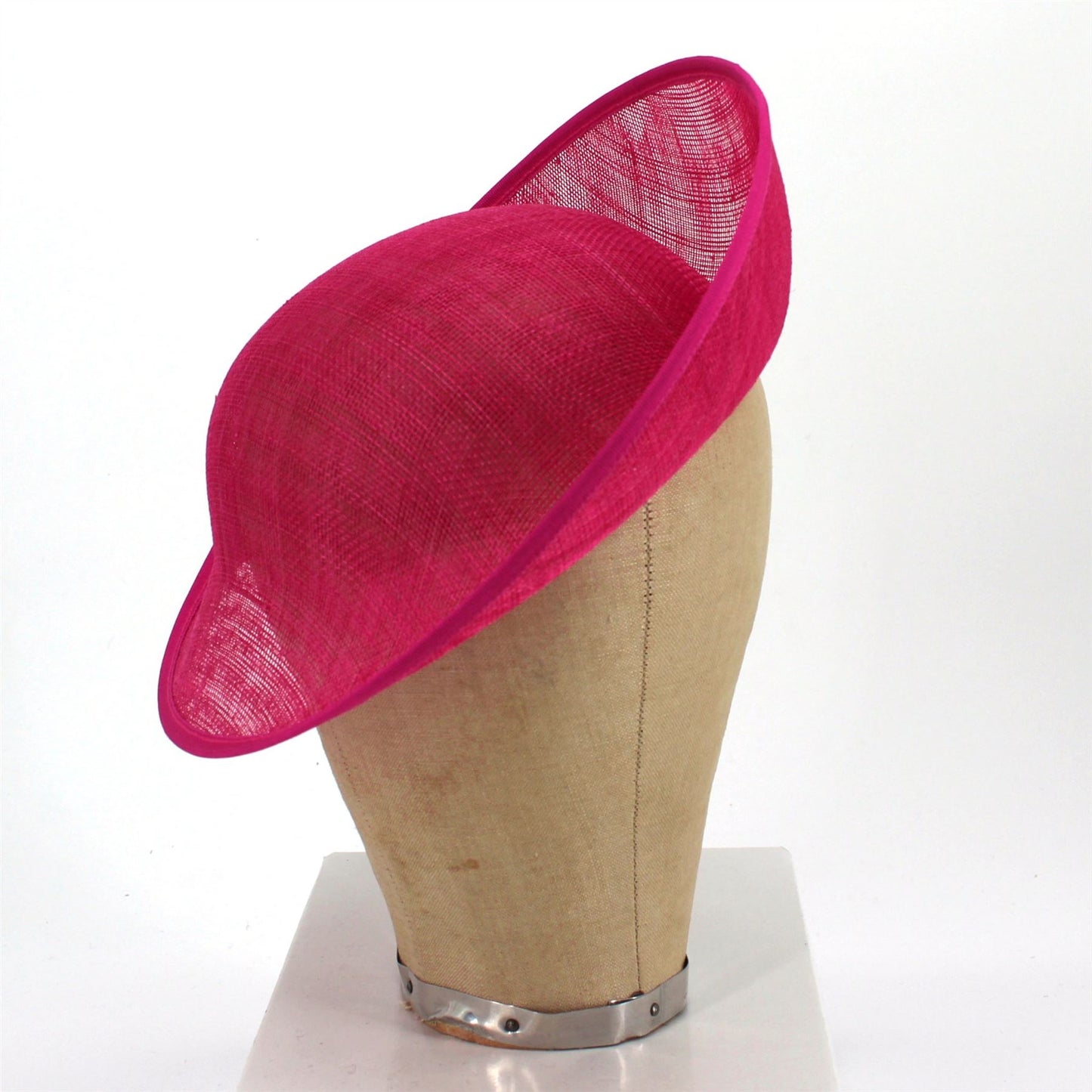 UK Made Sinamay Small Rounded Up Brim Fascinator Base HA035