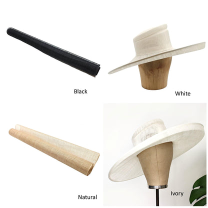 UK Made to Order Huge Sinamay Sharp Up brim Slant Indented Slope Crown 46cm - HA087