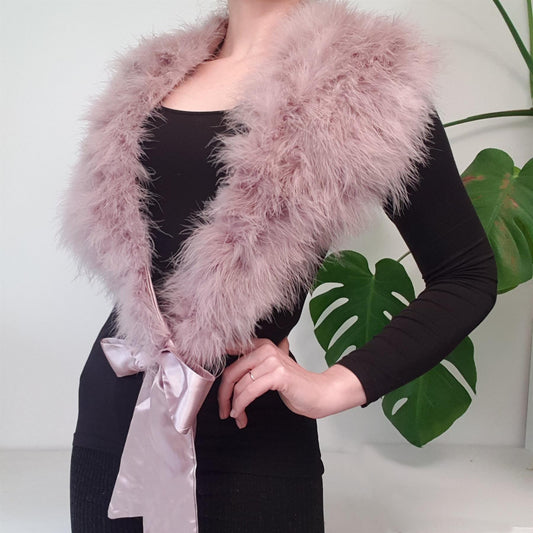 Marabou Feather Shawl One Size Fits Most HA049