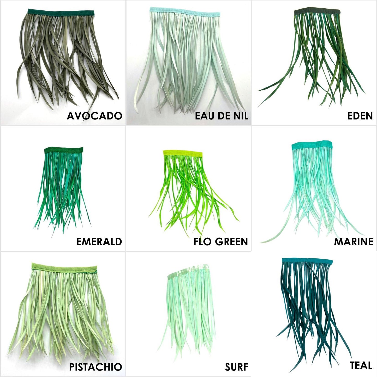 Full Biot Fringe 14cm Feather Length x 10cm - FR013