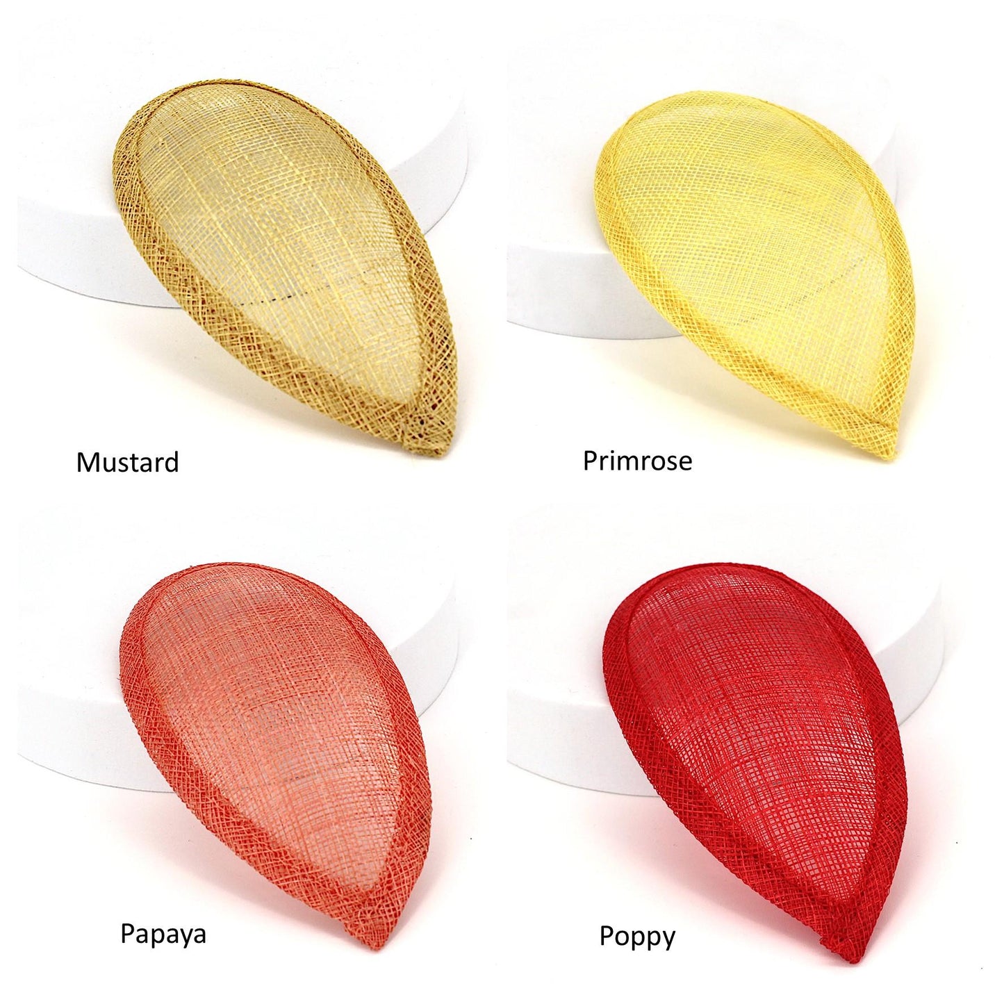 Sinamay Teardrop Fascinator Base 16cm - HB016