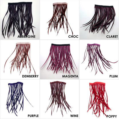 Full Biot Fringe 14cm Feather Length x 10cm - FR013