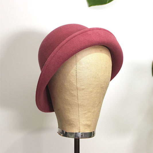 UK Made Felt Small Cloche Side Flip Brim HA025