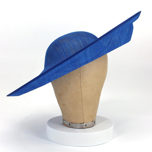 UK Made Sinamay Side Sweep Step Brim Hat Base 42x39cm - HA103