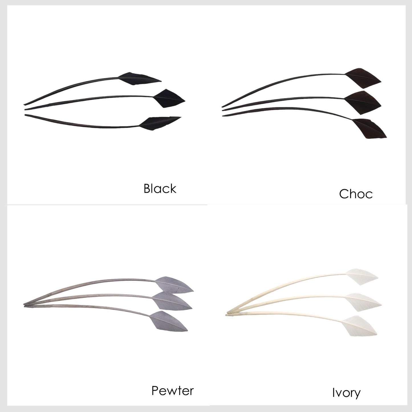 Arrow Head Turkey Feather 30cm x 3pcs - FE014