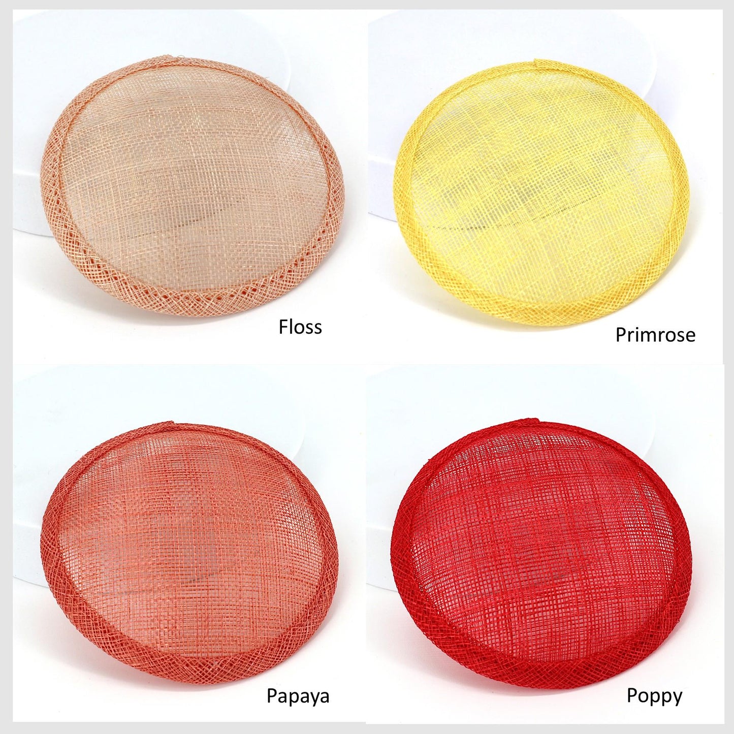 Sinamay Straw Round Fascinator Base 13.5cm - HB008