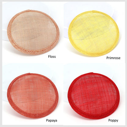 Sinamay Straw Round Fascinator Base 13.5cm - HB008