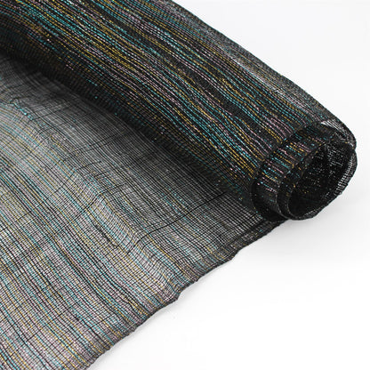 Un-Stiff Rainbow Lurex Sinamay 90cm x 1m FS051