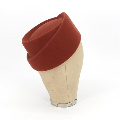 UK Made Asymmetrical Tiered Felt Pillbox Hat Base - HA111