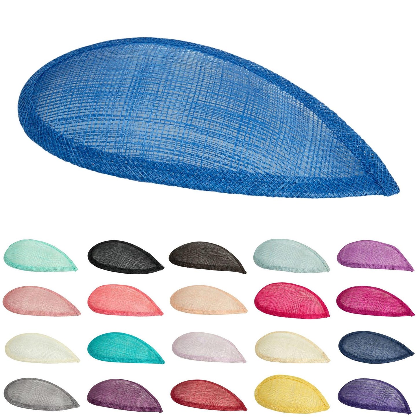 Sinamay Tear Fascinator Base 8x16cm - HB016