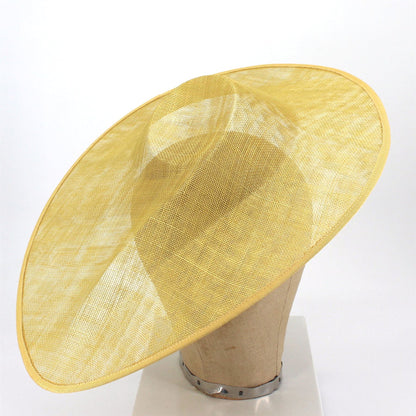 UK Made Sinamay Wide Pointed Saucer Fascinator Base HA036