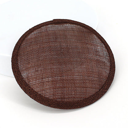 Sinamay Straw Round Fascinator Base 13.5cm - HB008