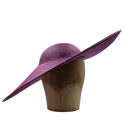 UK Made to Order Huge Sinamay Side Sweep Round Crown 46cm - HA084