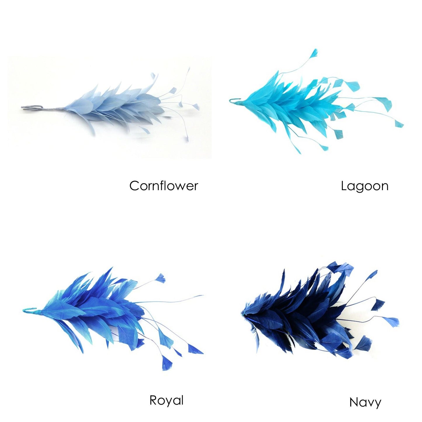 Goose Feather Stripped Coq Mount 22cm - FM082