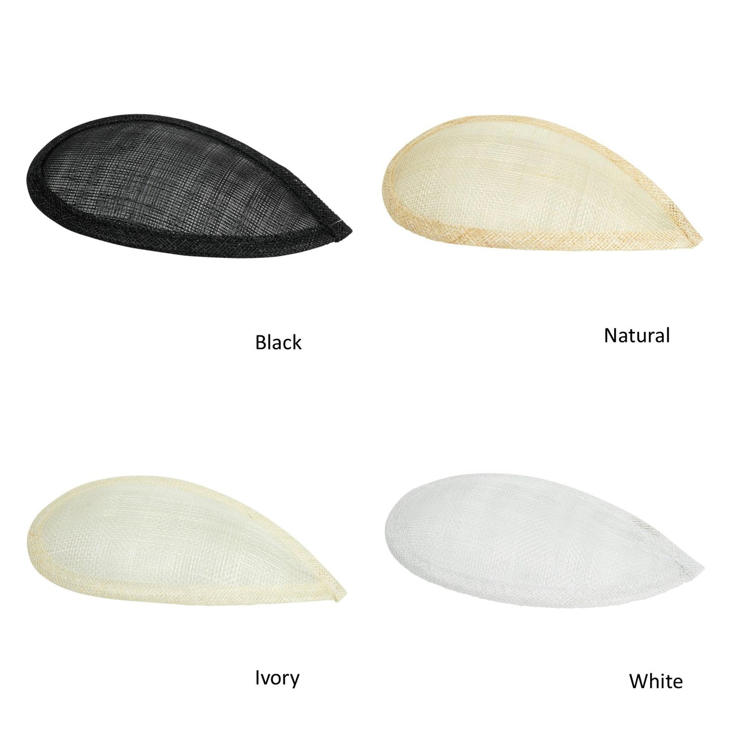 Sinamay Tear Fascinator Base 8x16cm - HB016