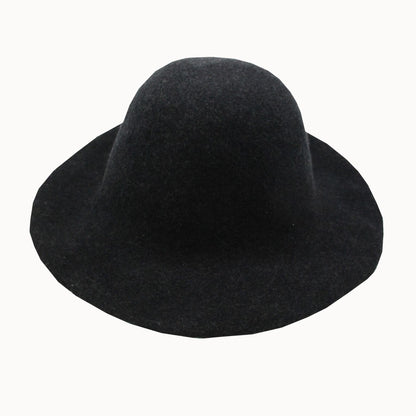 Melange Fleck Felt Flared Capeline 28cm HF043