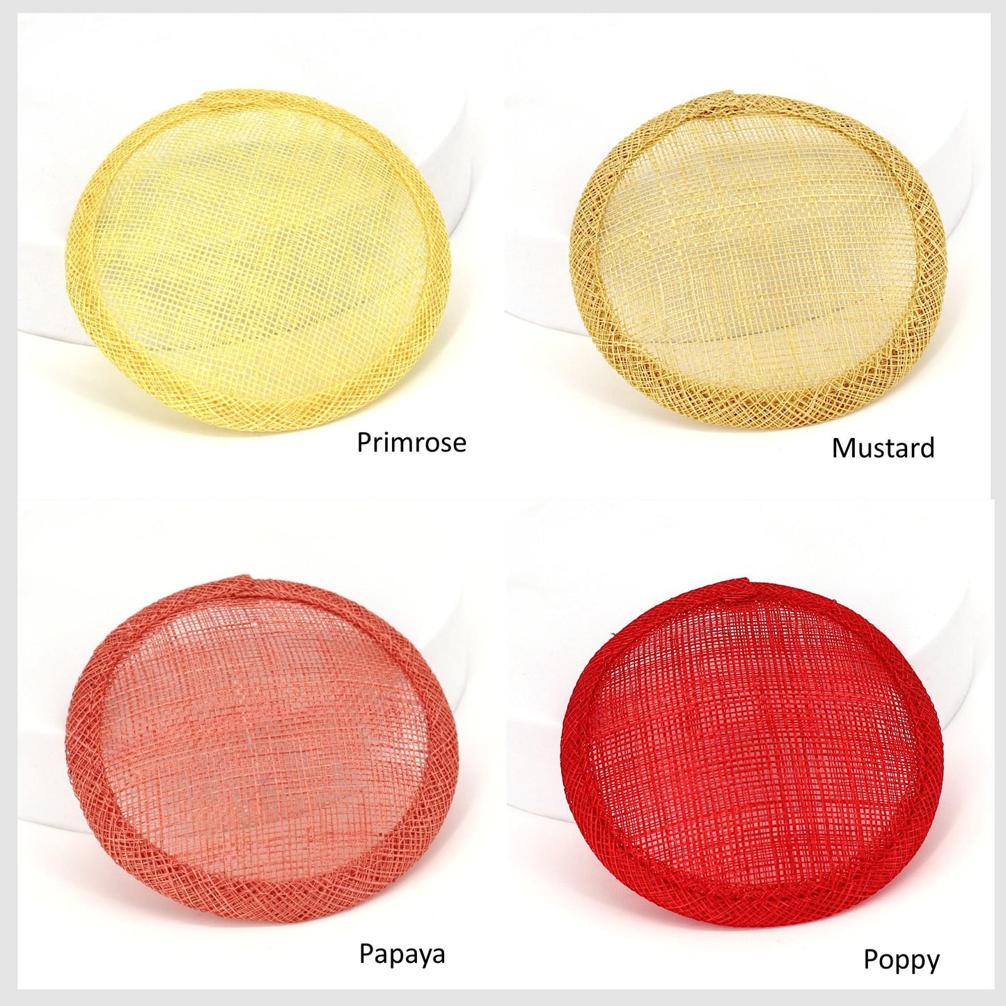 Sinamay Straw Round Fascinator Base 10.5cm - HB007