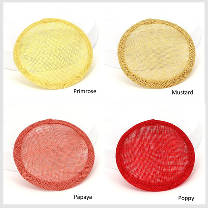 Sinamay Straw Round Fascinator Base 10.5cm - HB007