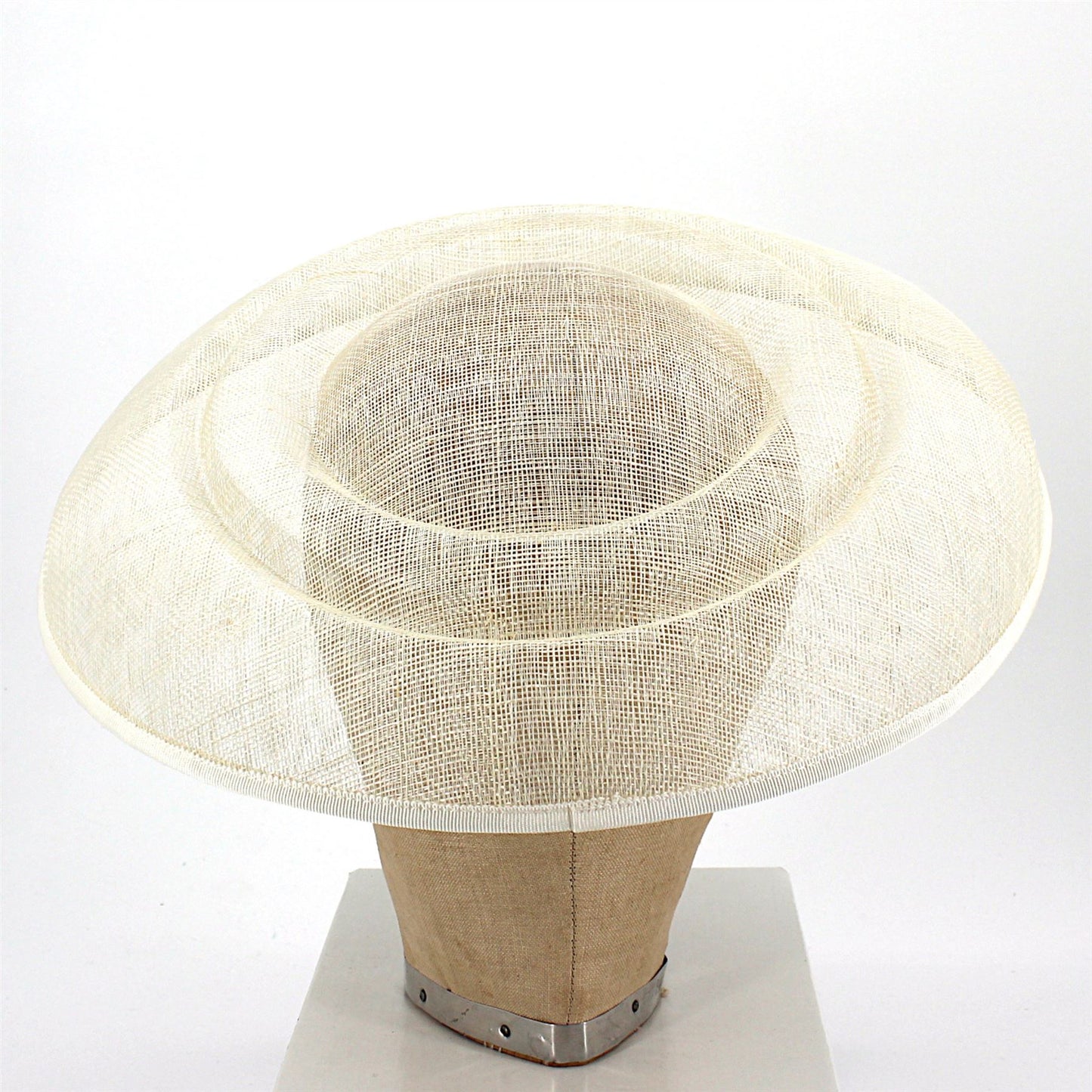 UK Made Sinamay Dome Shape Indented Hat Base HA096