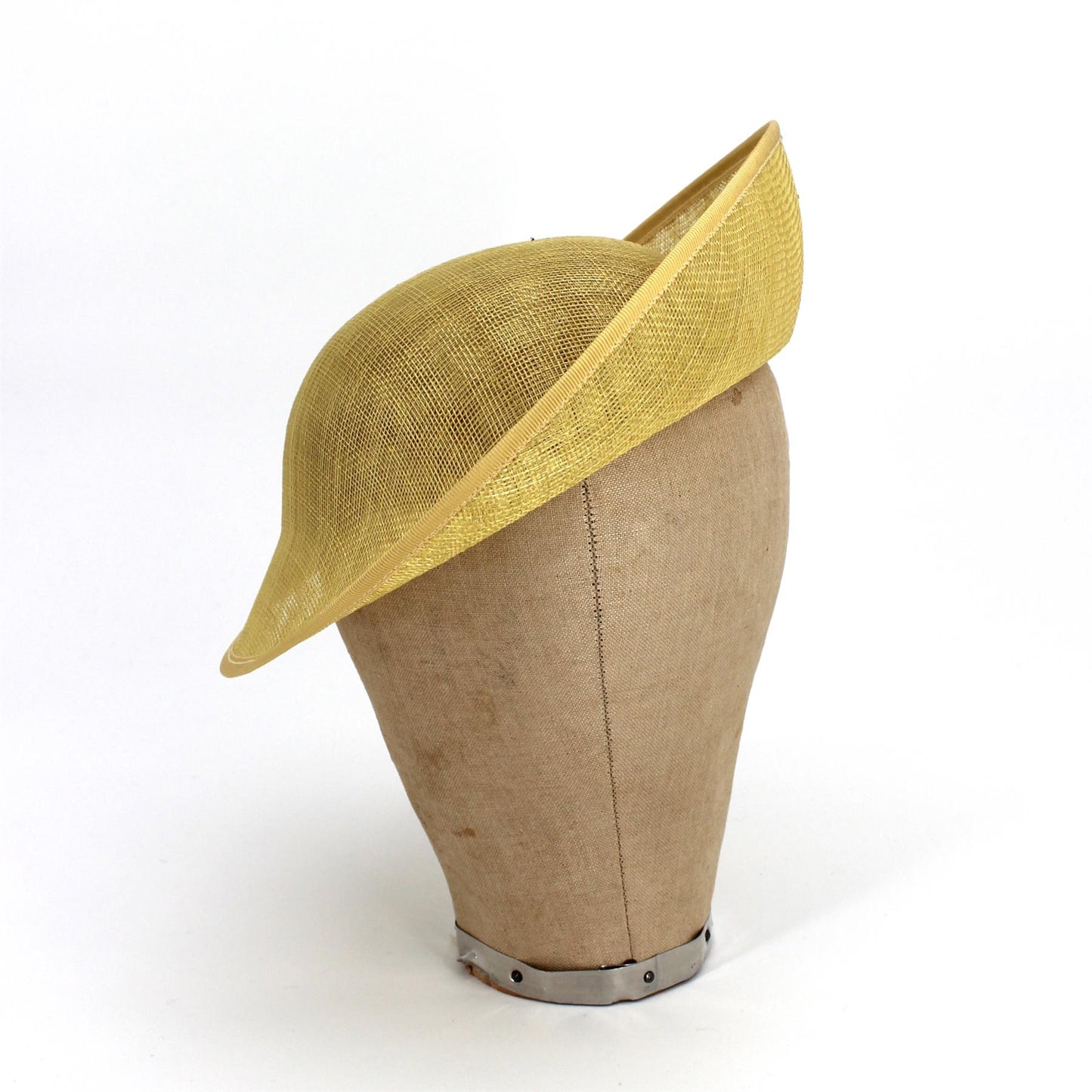 UK Made Sinamay Small Rounded Up Brim Fascinator Base HA035