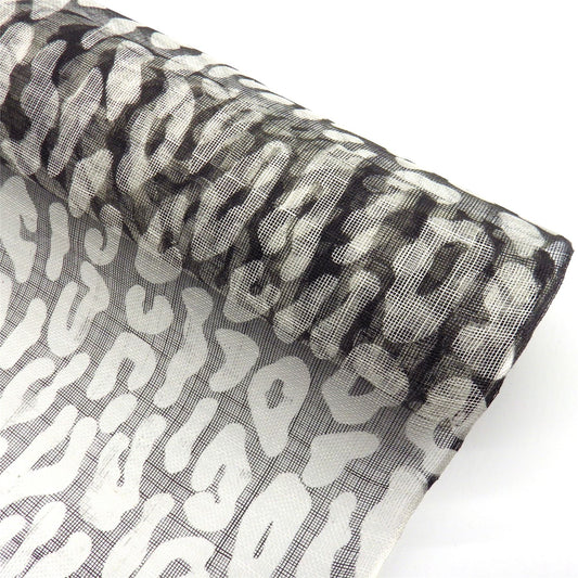 Large Leopard Print Sinamay 90cm x 1m FS044