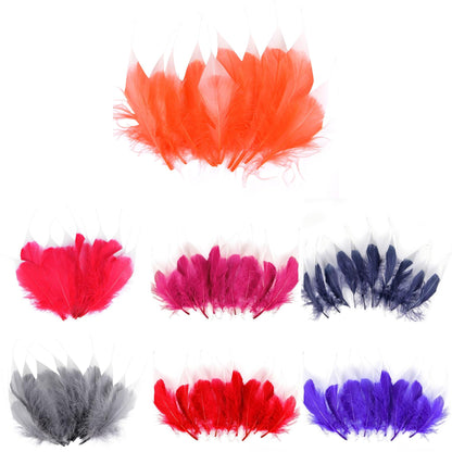Tip Dyed Goose Feather x 10pcs FE005